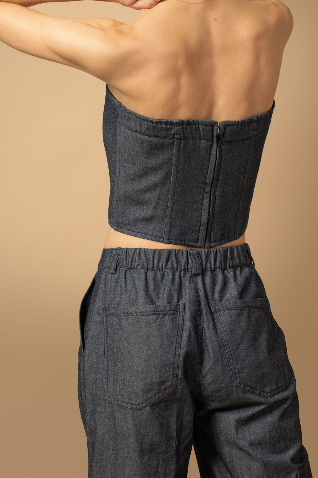 THE INDIGO DENIM CARGO PANT