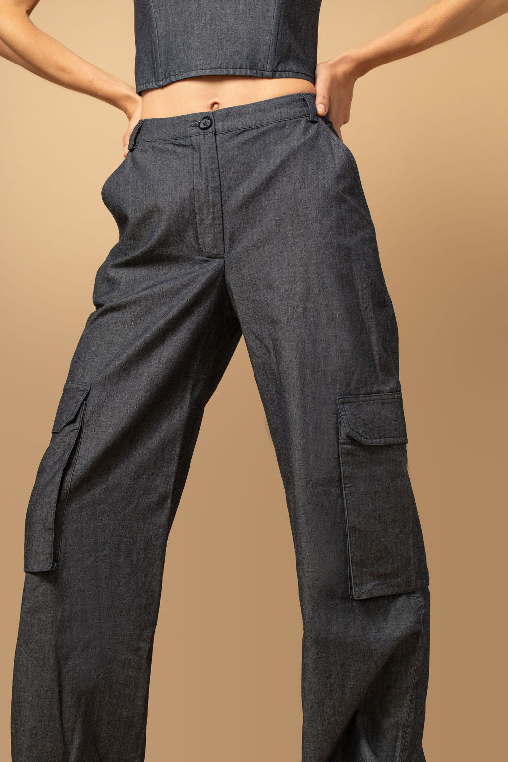 THE INDIGO DENIM CARGO PANT